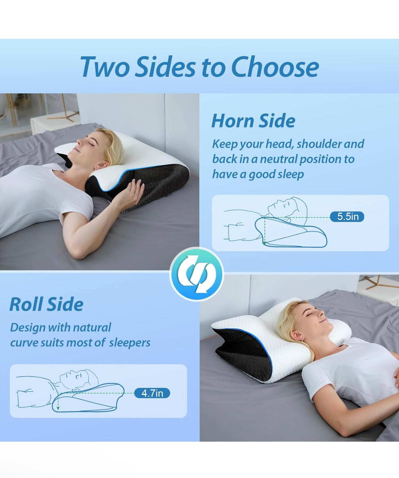 Neck Relief Ergonomic Cervical Pillow